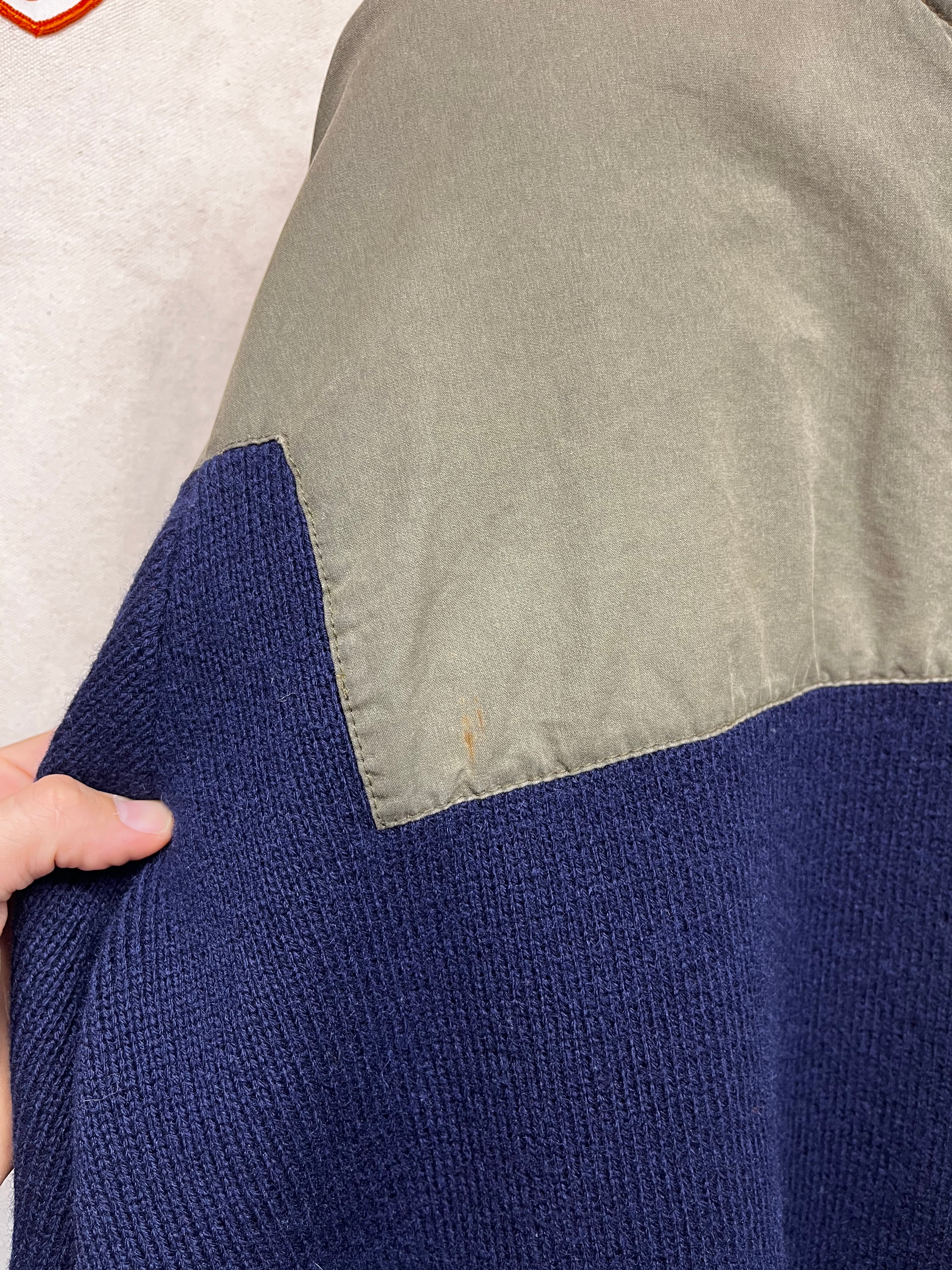 Vintage Filson Hunting Henley Guide Navy Wool Sweater: XXL