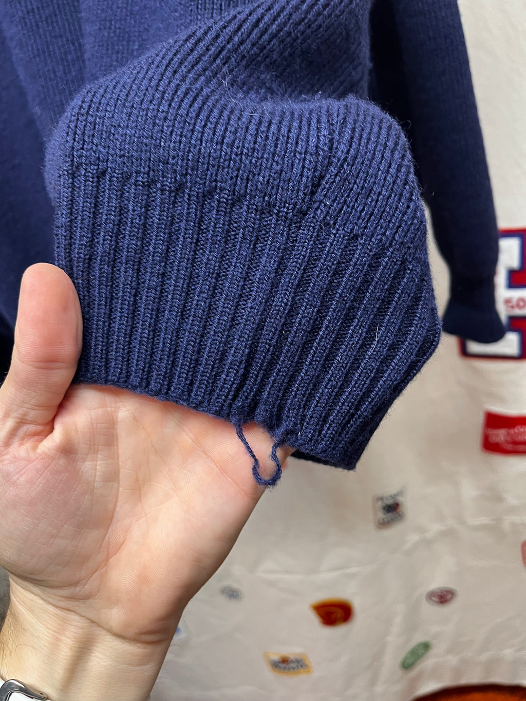 Vintage Filson Hunting Henley Guide Navy Wool Sweater: XXL