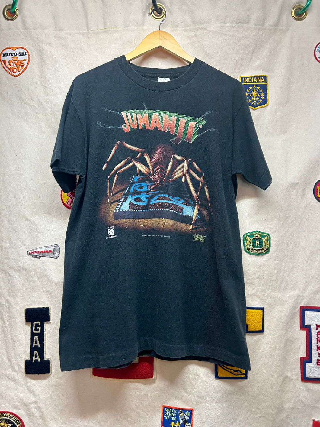 Vintage 1995 JUMANJI Movie Spider Graphic T-Shirt: Large