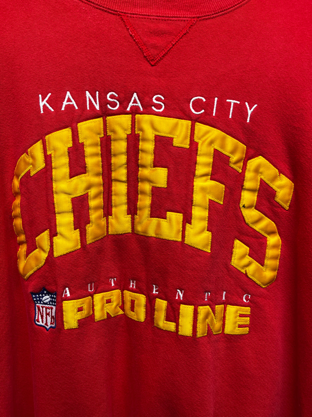 Vintage Kansas City Chiefs NFL Russel High Cotton Pro Line Crewneck Sweatshirt: XL