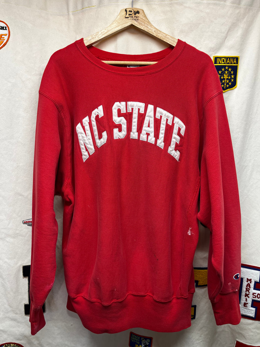 Vintage NC State Champion Reverse Weave Red Crewneck Sweatshirt: XL