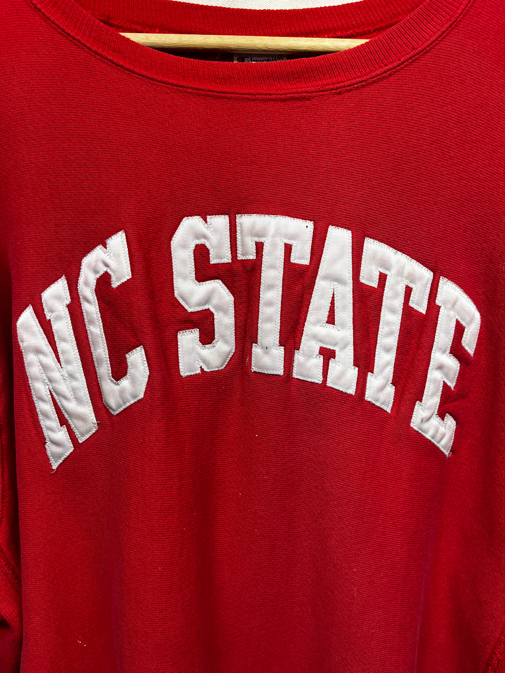 Vintage NC State Champion Reverse Weave Red Crewneck Sweatshirt: XL