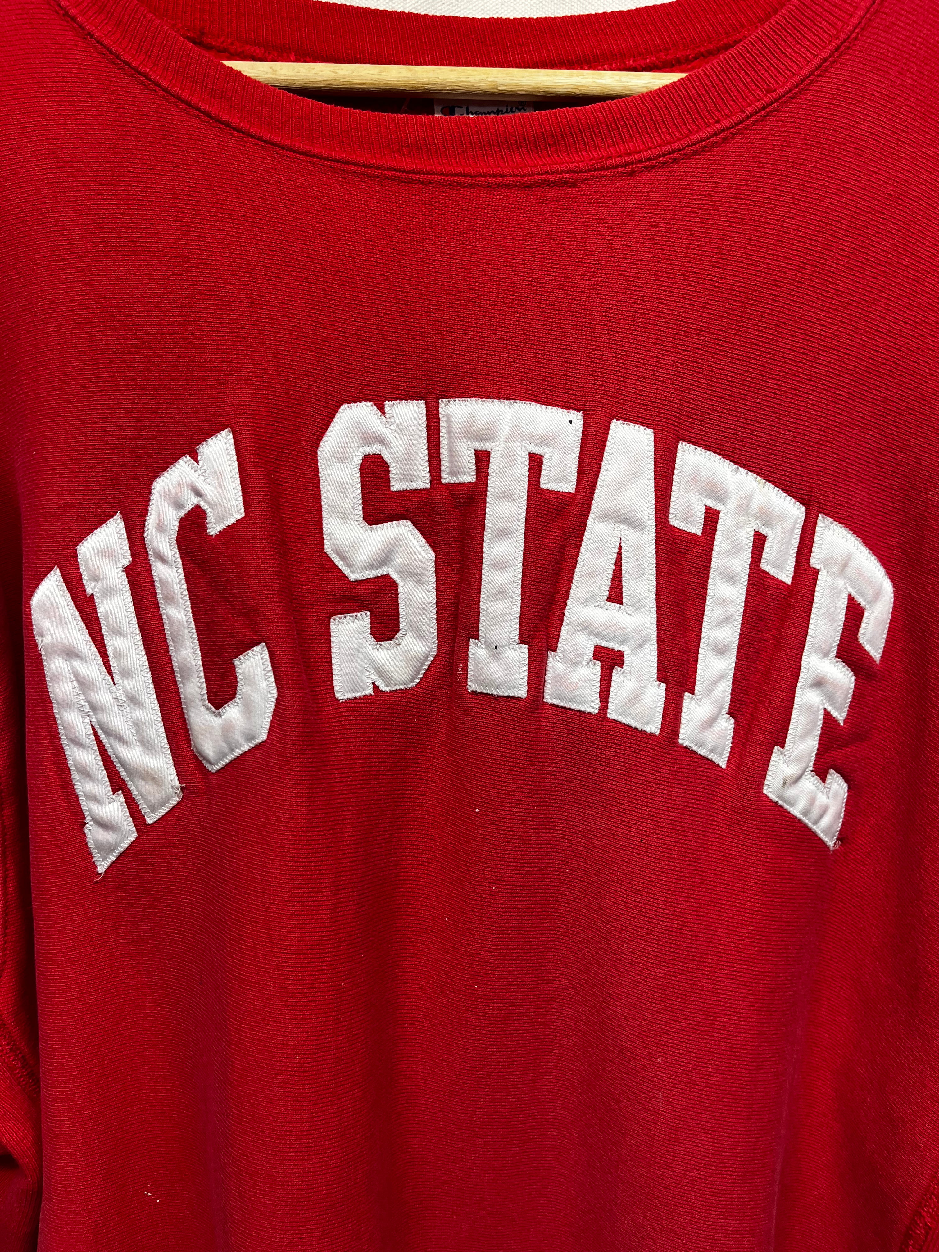 Vintage NC State Champion Reverse Weave Red Crewneck Sweatshirt: XL