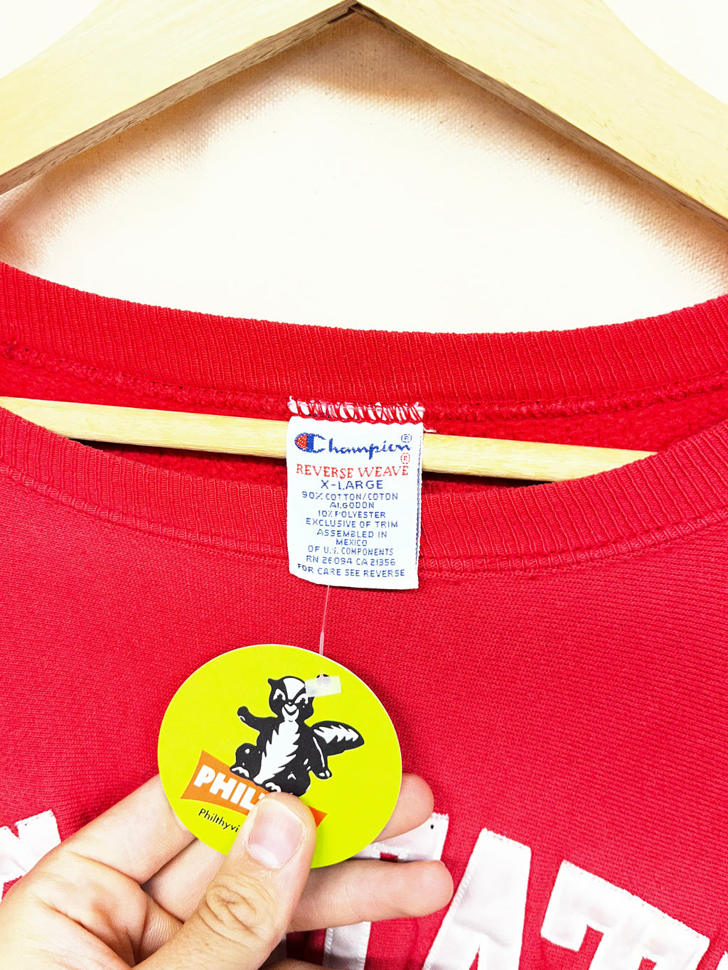 Vintage NC State Champion Reverse Weave Red Crewneck Sweatshirt: XL