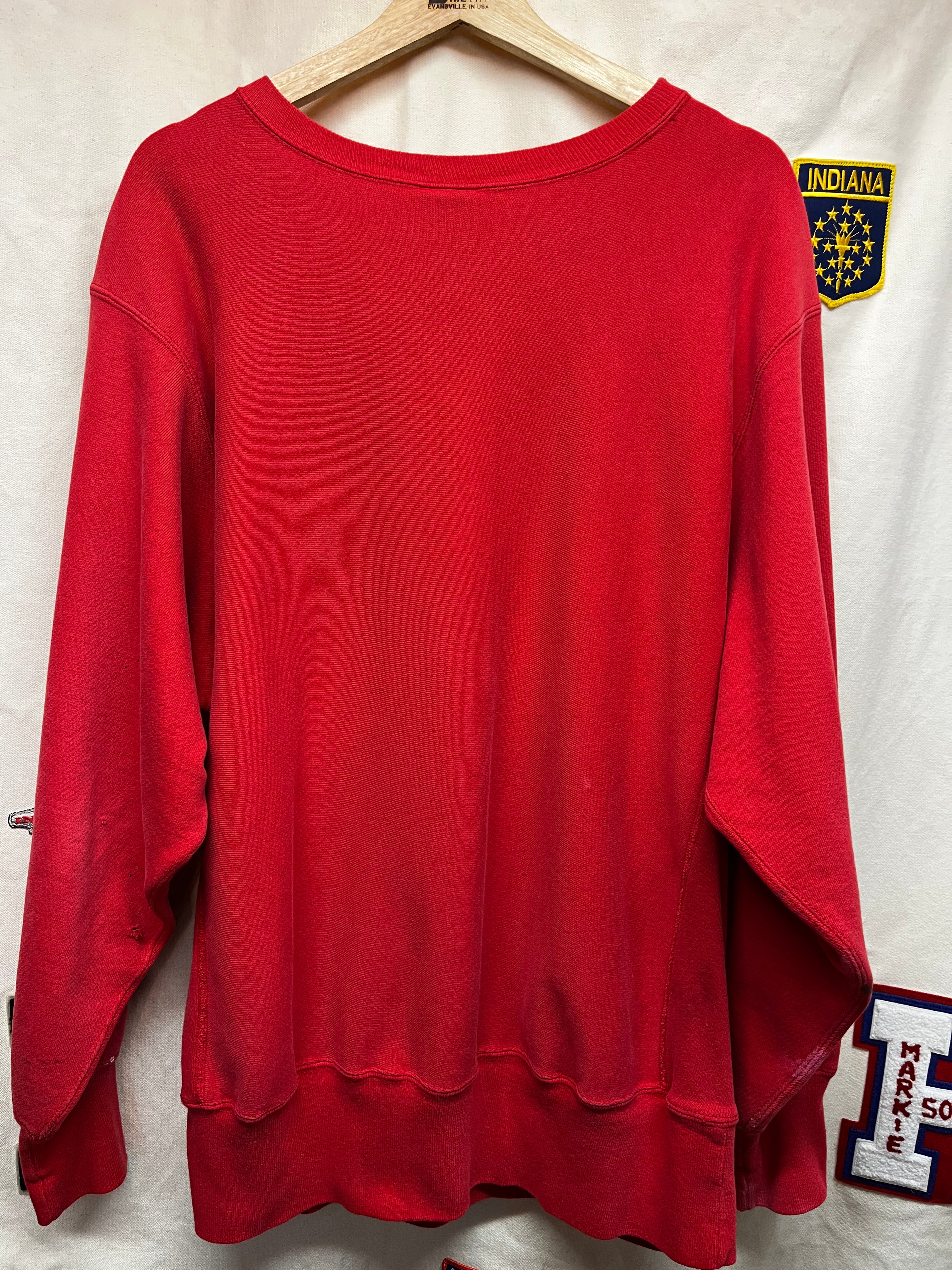 Vintage NC State Champion Reverse Weave Red Crewneck Sweatshirt: XL