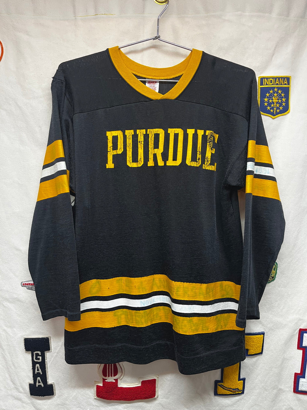 Vintage Purdue University Football 70s Wolf Durene Jersey: Large/Medium