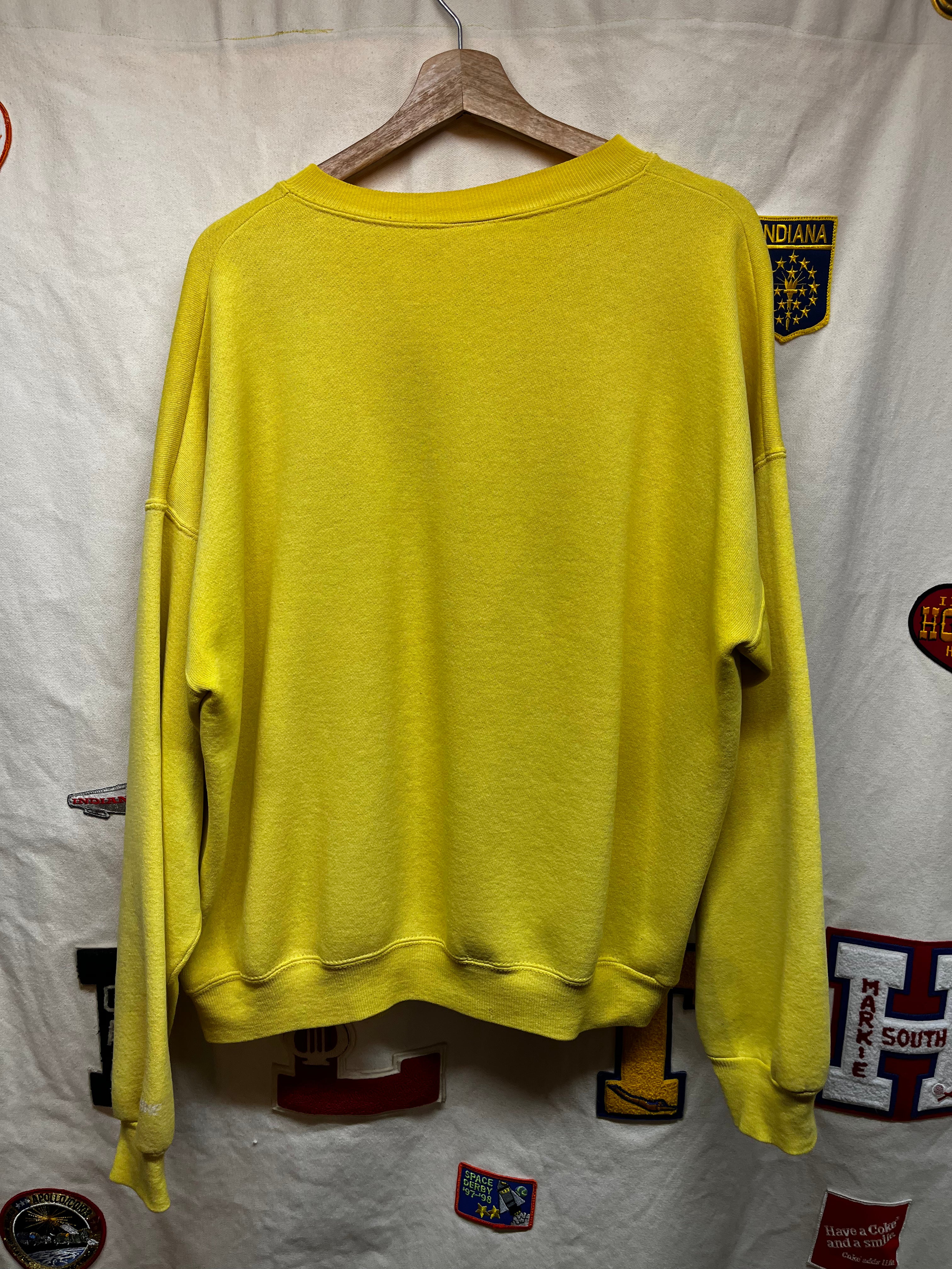 Vintage UCLA Bruins Yellow 90s Bike Crewneck Sweatshirt: XXL