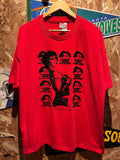 Vintage Rocky Horror Picture Show Movie Promo Tim Curry 1998 Flocked Red T-Shirt: XL