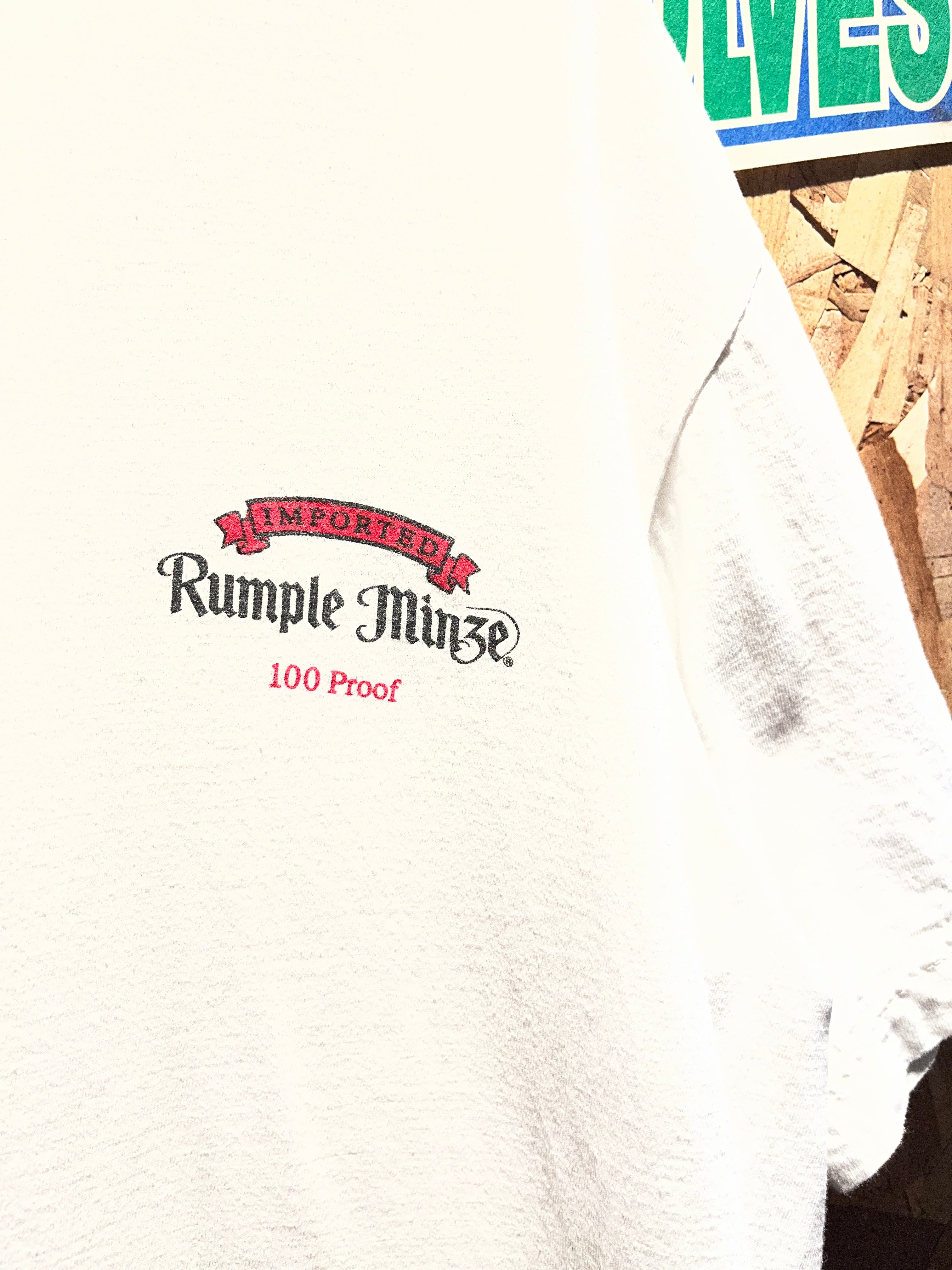 Vintage Rumple Minze Warrior Women Valkyrie Polar Bear Alcohol White T-Shirt: XL