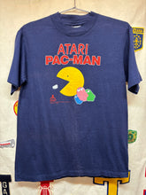 Load image into Gallery viewer, Vintage 1982 Atari Pac-Man Video Game Hanes Beefy Navy NOS T-Shirt: Medium
