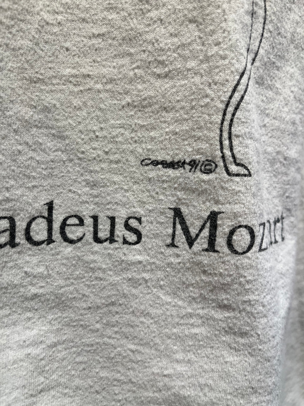 Vintage Wolfgang Amadeus Mozart Largely Literary 90's Classical Music T-Shirt: XL