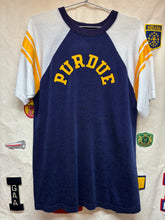 Load image into Gallery viewer, Vintage Purdue University 70&#39;s Raglan Navy Durene Jersey Shirt: XL
