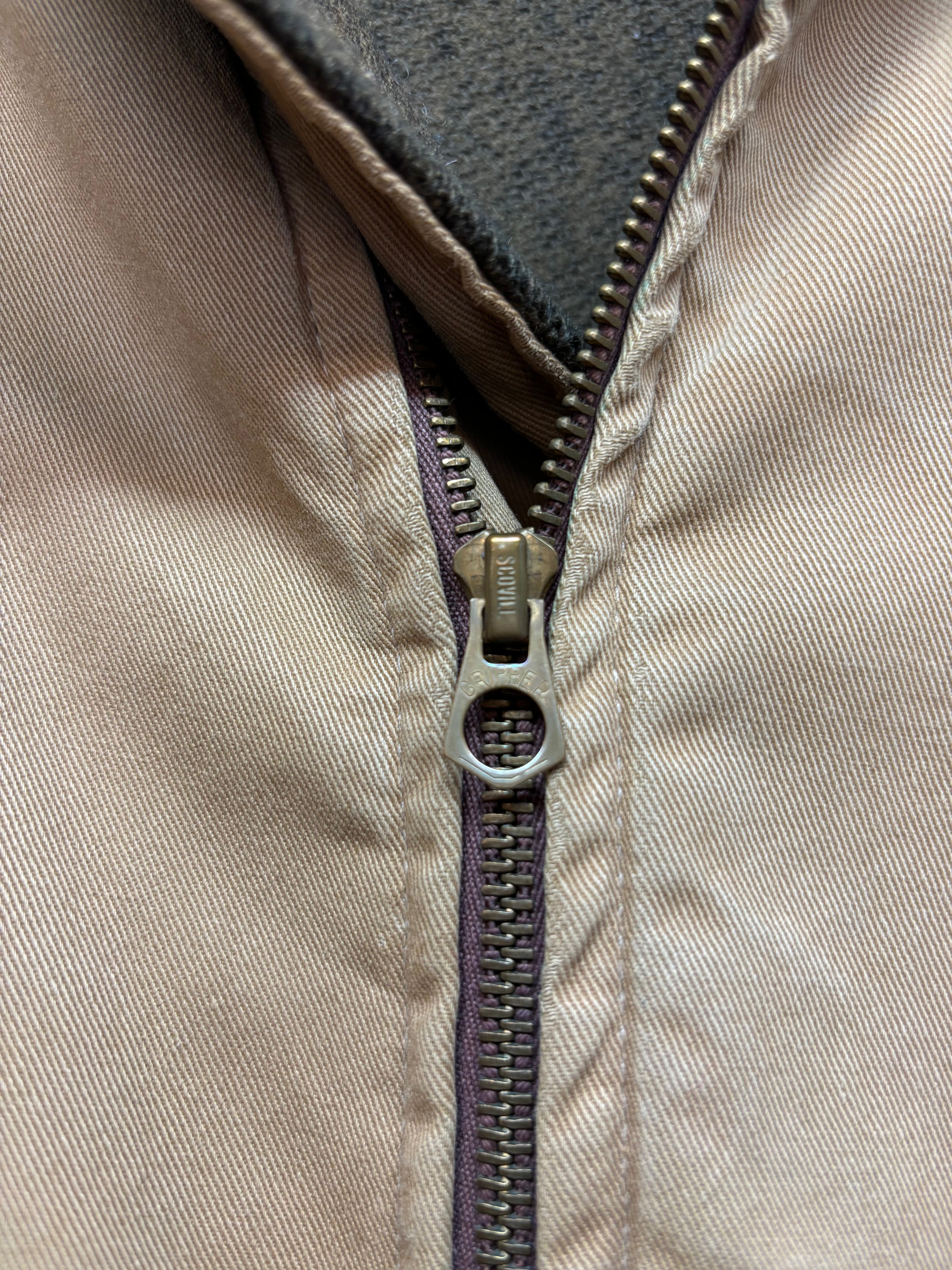 Vintage Avirex USA Army Tank Bomber Cold Weather Flight Tan Military Jacket: Medium