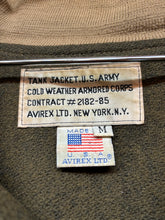 Load image into Gallery viewer, Vintage Avirex USA Army Tank Bomber Cold Weather Flight Tan Military Jacket: Medium
