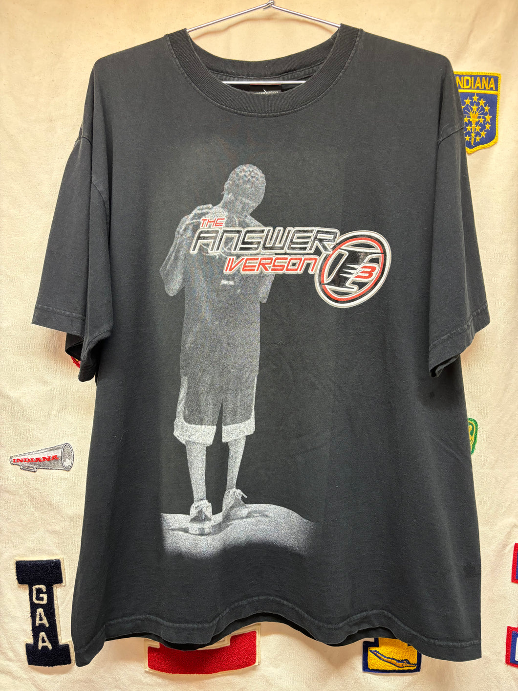 Vintage Allen Iverson Answer I3 AI Reebok Basketball Sneakers T-Shirt: Large