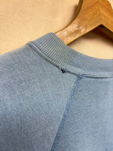 Load image into Gallery viewer, Vintage 70&#39;s Saint Mary of The Woods Light Blue Raglan Flocked Crewneck Sweatshirt: Small
