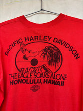 Load image into Gallery viewer, Vintage Pacific Harley Davidson Crazy Shirts Honolulu Hawaii Longsleeve Red T-Shirt: Medium
