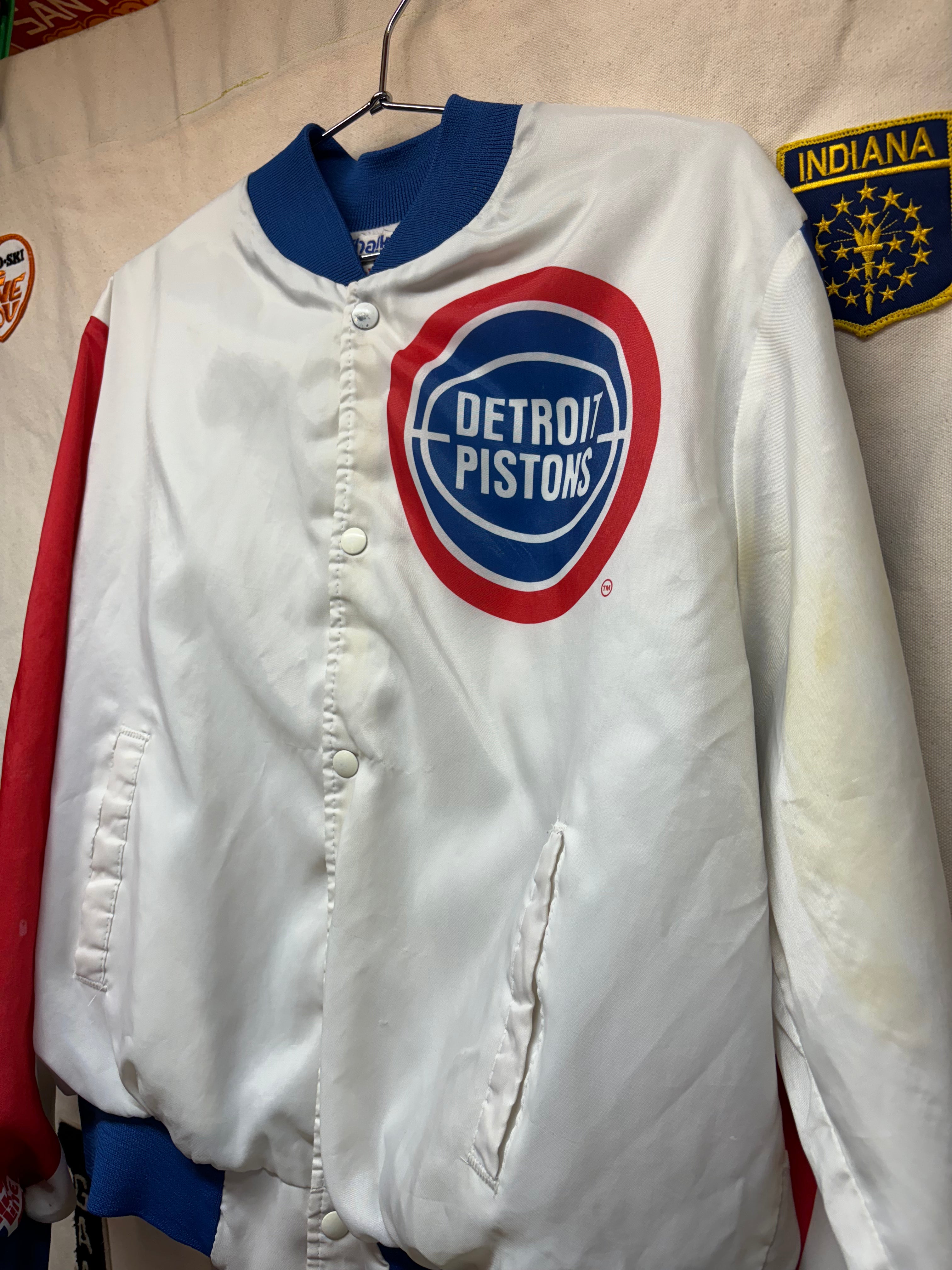 Vintage Detroit Pistons NBA 90s Chalkline Fanimation Motown Madness Fire Snap Jacket: Large