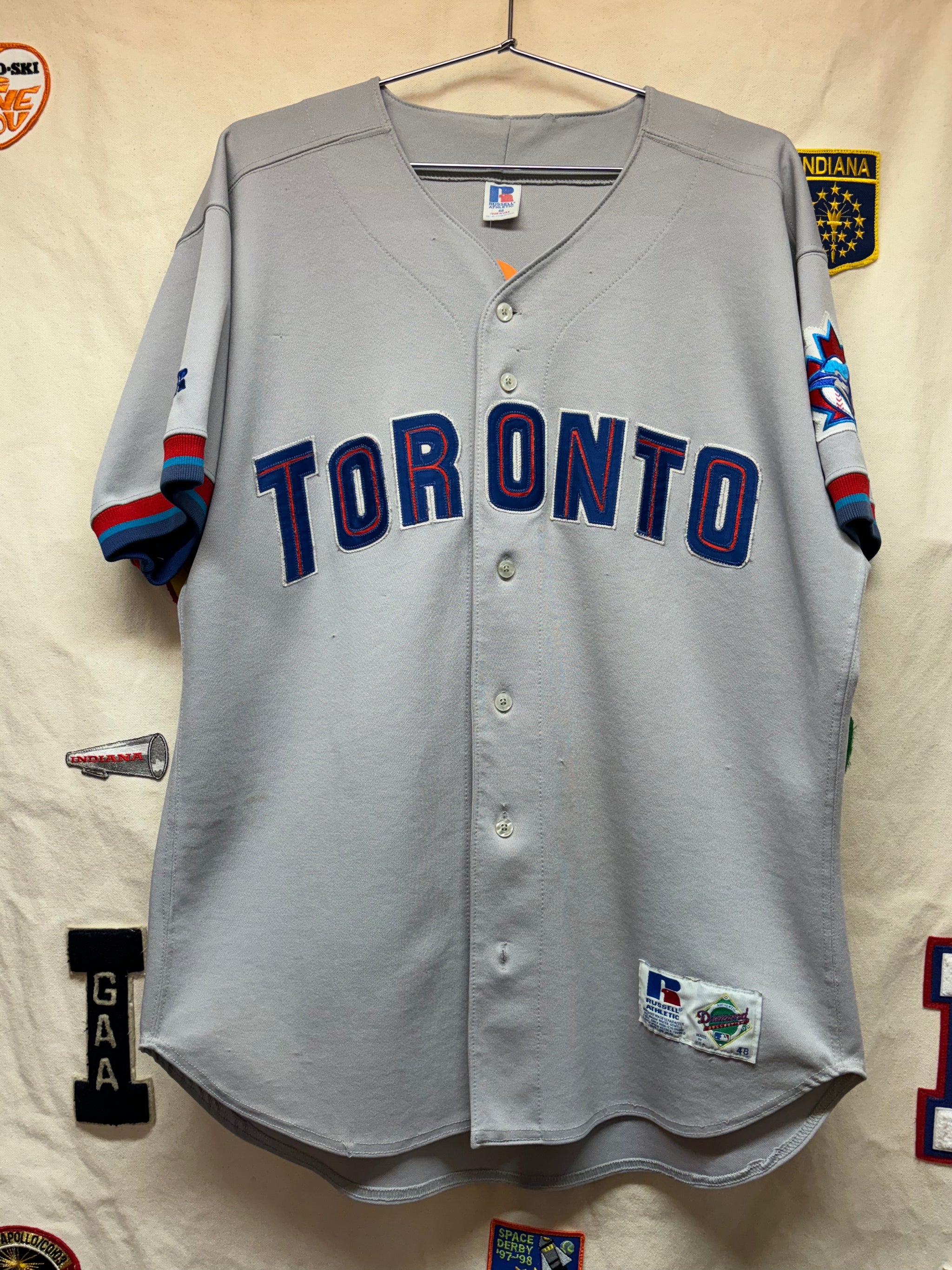 Vintage Toronto Blue Jays 90s Russell Diamond Collection Grey