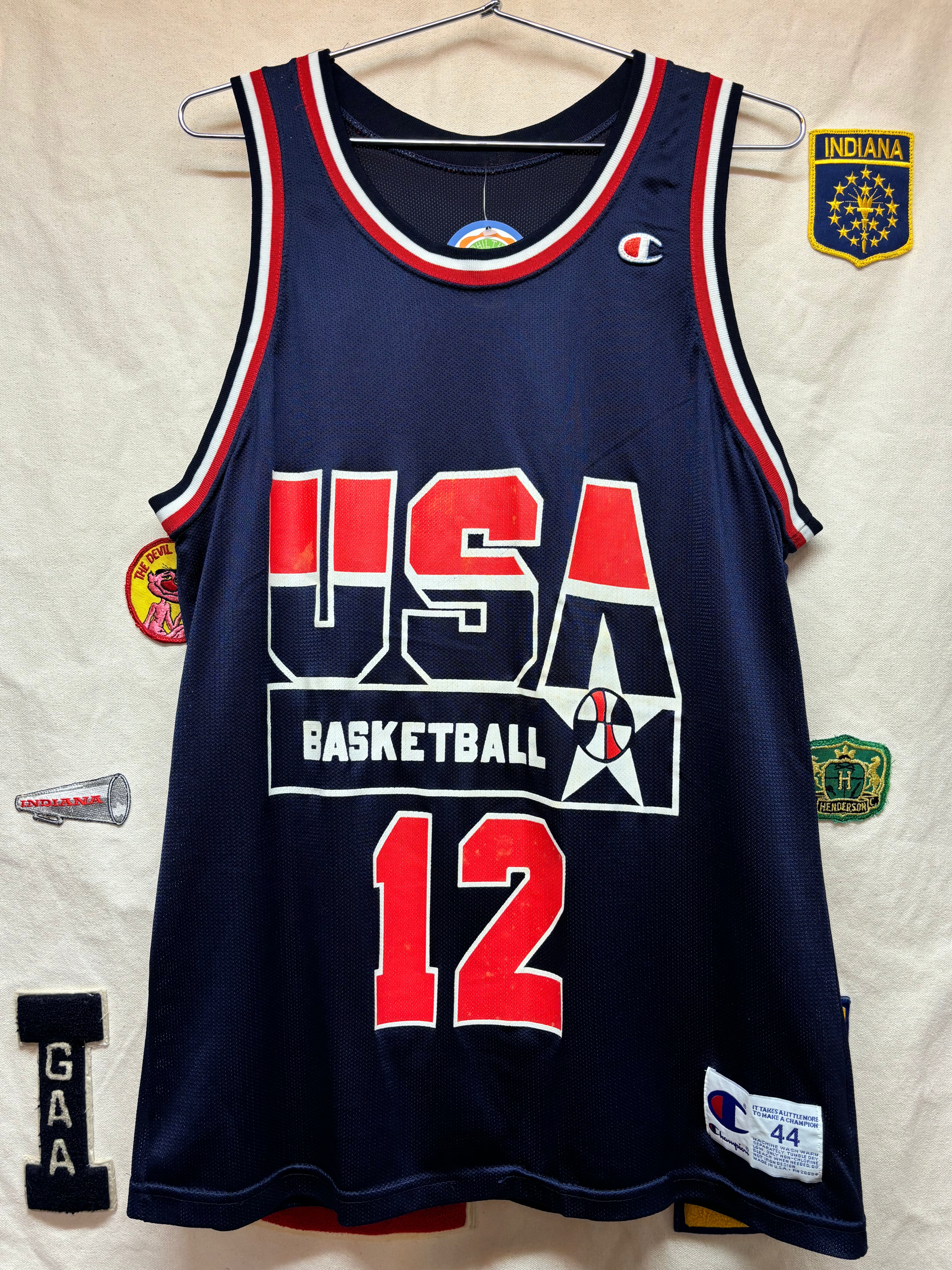 Vintage USA Basketball Olympics Dominique Wilkins Dream Team Champion Basketball Jersey: Large