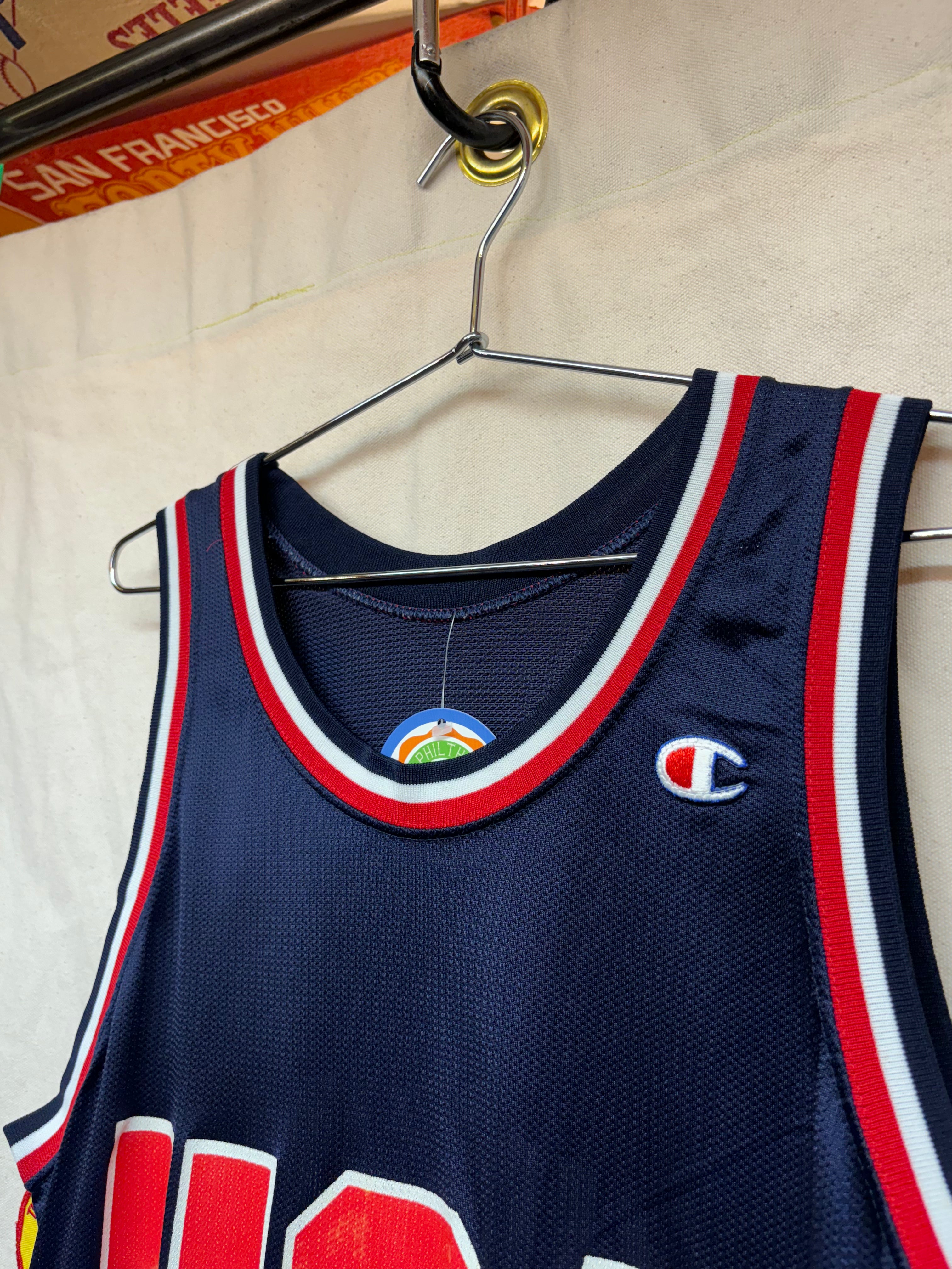 Vintage USA Basketball Olympics Dominique Wilkins Dream Team Champion Basketball Jersey: Large