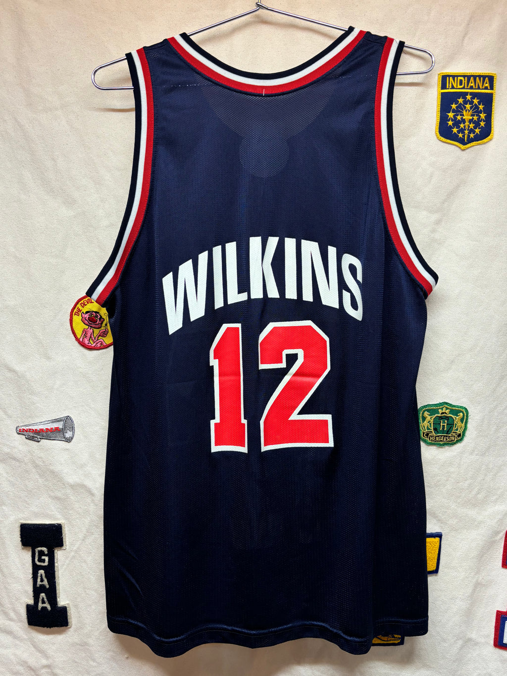 Vintage USA Basketball Olympics Dominique Wilkins Dream Team Champion Basketball Jersey: Large