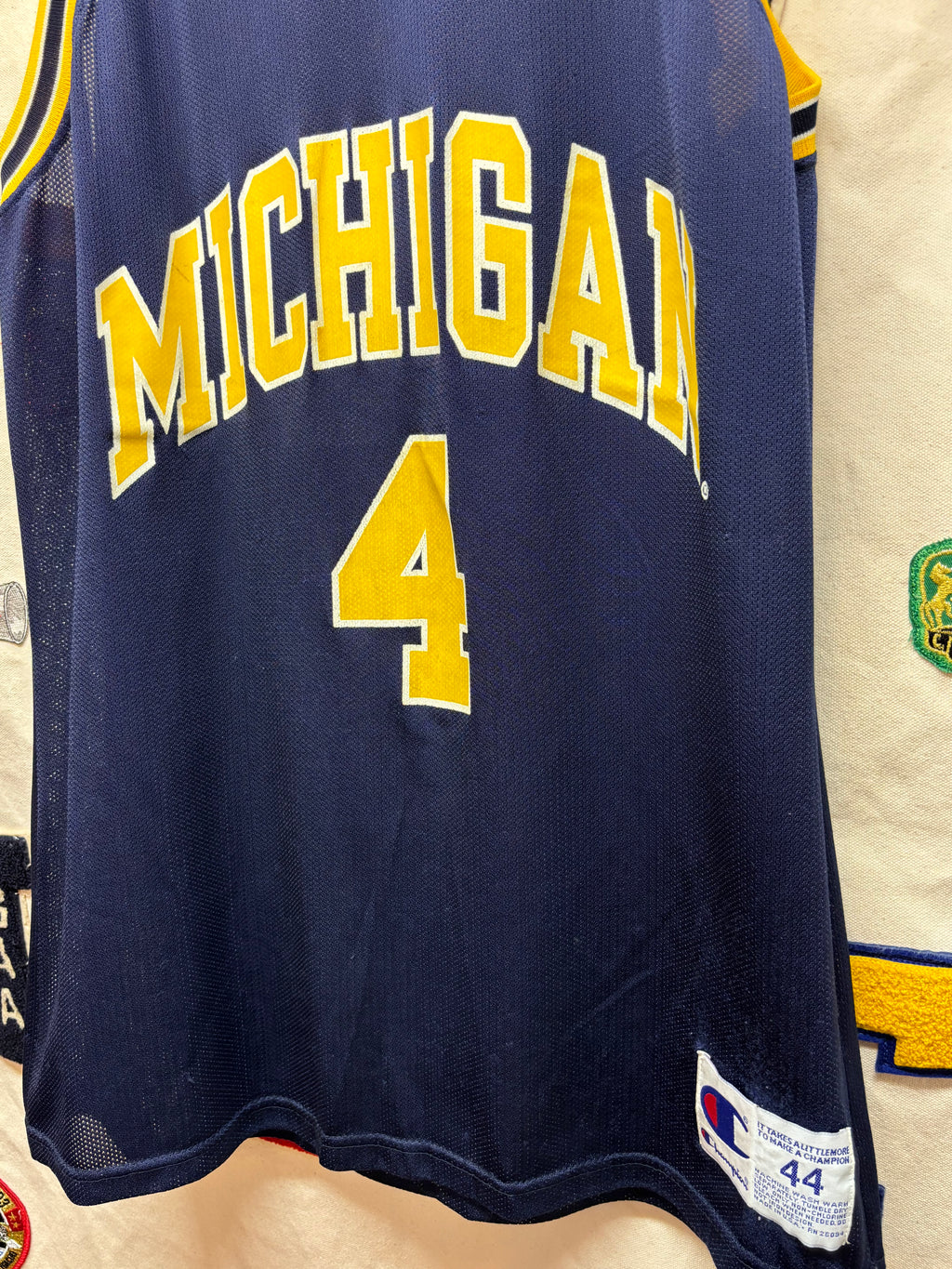 Vintage University of Michigan Wolverines Chris Webber Fab Five Champion Basketball Jersey: Large