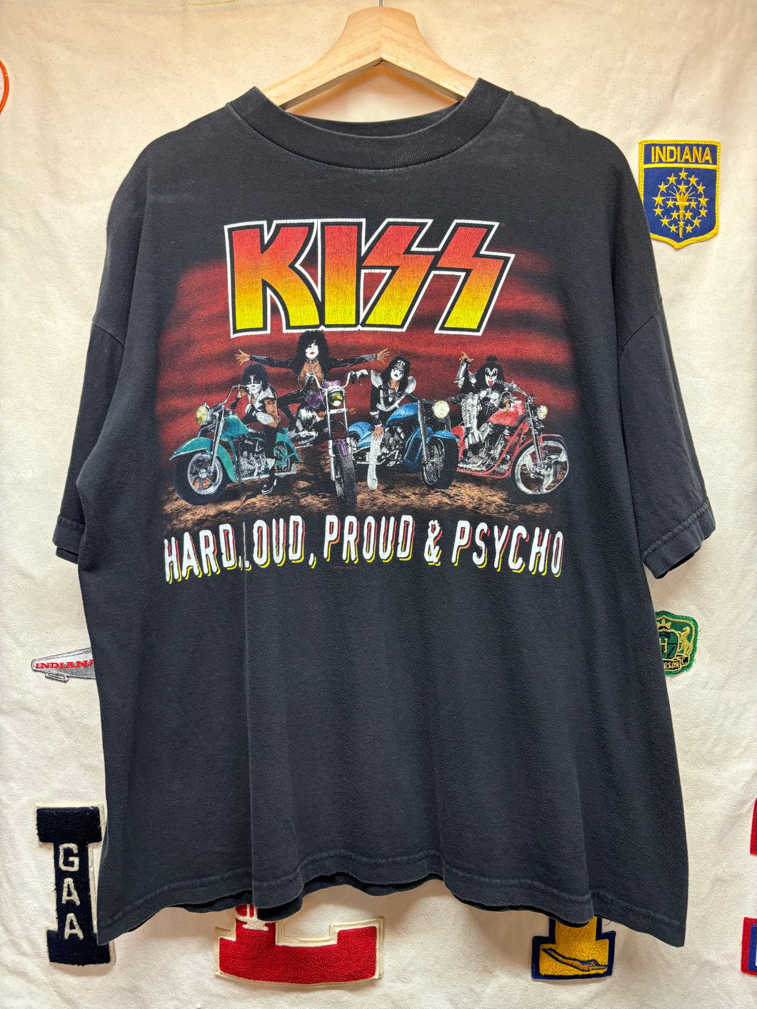 Vintage Kiss Hard Loud Proud & Psycho Circus Cronies 90s Band T-Shirt: XL