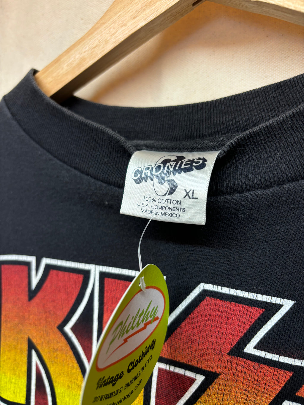 Vintage Kiss Hard Loud Proud & Psycho Circus Cronies 90s Band T-Shirt: XL