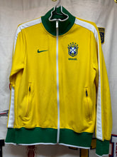 Load image into Gallery viewer, Vintage Nike Brasil FC Soccer Zip-Up Yellow Track Jacket: Small
