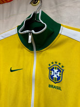 Load image into Gallery viewer, Vintage Nike Brasil FC Soccer Zip-Up Yellow Track Jacket: Small
