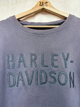 Load image into Gallery viewer, Vintage Harley Davidson Motorcycle Grey Chainstitched Knit Sweater: Large
