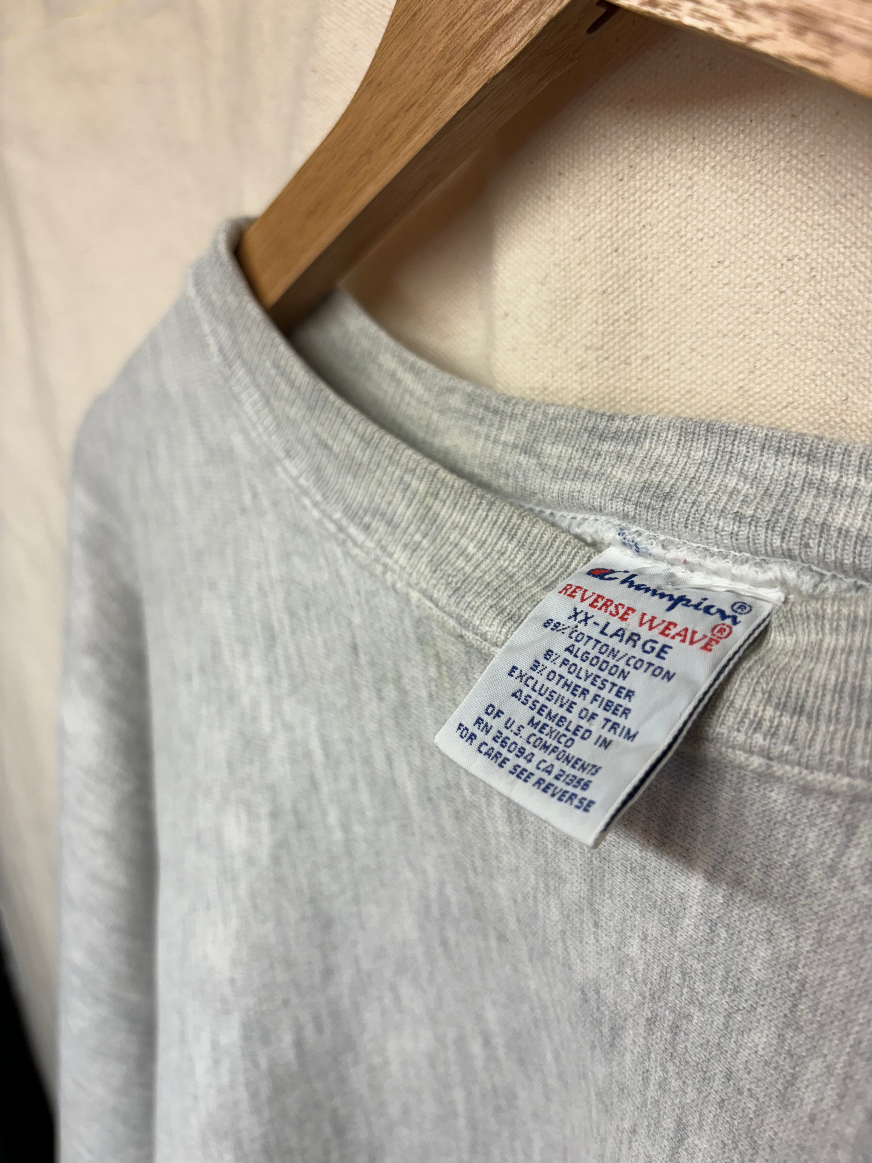 Vintage Cornell University 90's Champion Reverse Weave Grey Sweatshirt: XXL