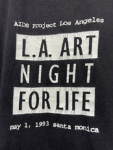 Load image into Gallery viewer, Vintage Raymond Pettibon LA Art Night 1993 Aids Project Event Promo T-Shirt: Large
