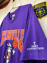 Load image into Gallery viewer, Vintage University of Evansville Aces Basketball Purple Pack UE T-Shirt: XL
