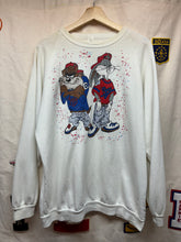 Load image into Gallery viewer, Vintage Bugs and Taz Kriss Kross 90&#39;s hip Hop White Crewneck Sweatshirt: XXL
