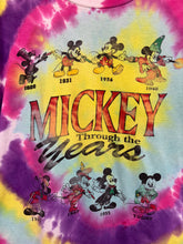 Load image into Gallery viewer, Vintage Mickey Mouse Through the Years Tie Dye Bootleg Disney Evans T-Shirt: XL
