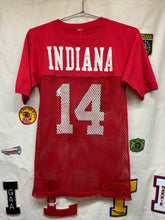 Load image into Gallery viewer, Vintage Indiana University IU Hoosiers Mesh Jersey T-Shirt:  Medium
