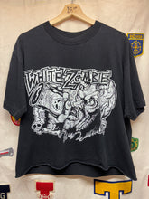 Load image into Gallery viewer, Vintage White Zombie Devil Let&#39;s Just Kill EveryDie Fucker  Cropped Black T-Shirt: Large
