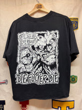 Load image into Gallery viewer, Vintage White Zombie Devil Let&#39;s Just Kill EveryDie Fucker  Cropped Black T-Shirt: Large
