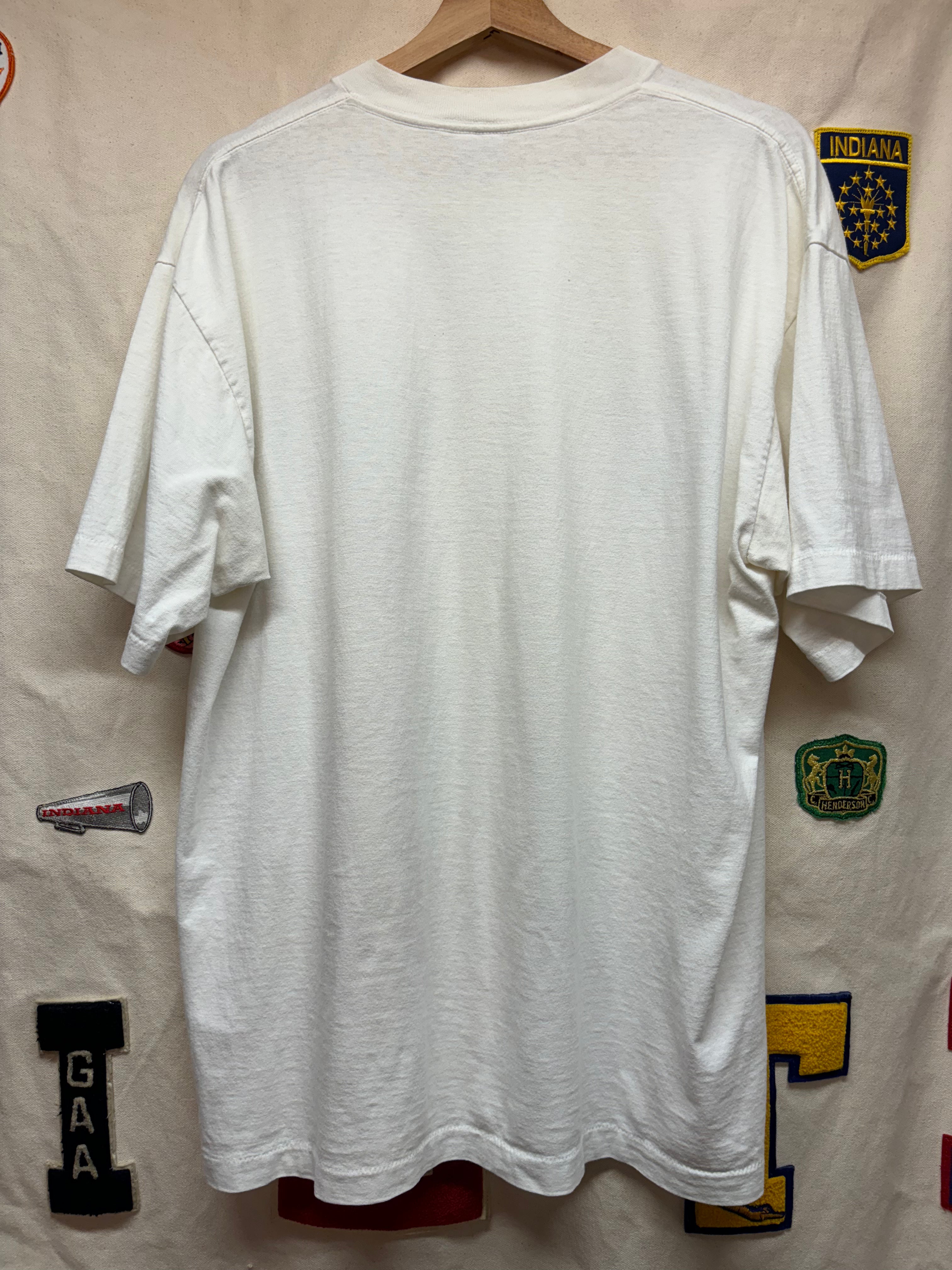 Vintage Budweiser Bud King of Beers 90's White T-Shirt: XL