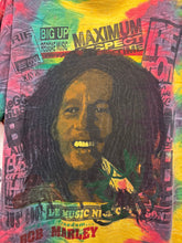 Load image into Gallery viewer, Vintage Bob Marley Rasta Tie Dye Joint Big Face T-Shirt: XL
