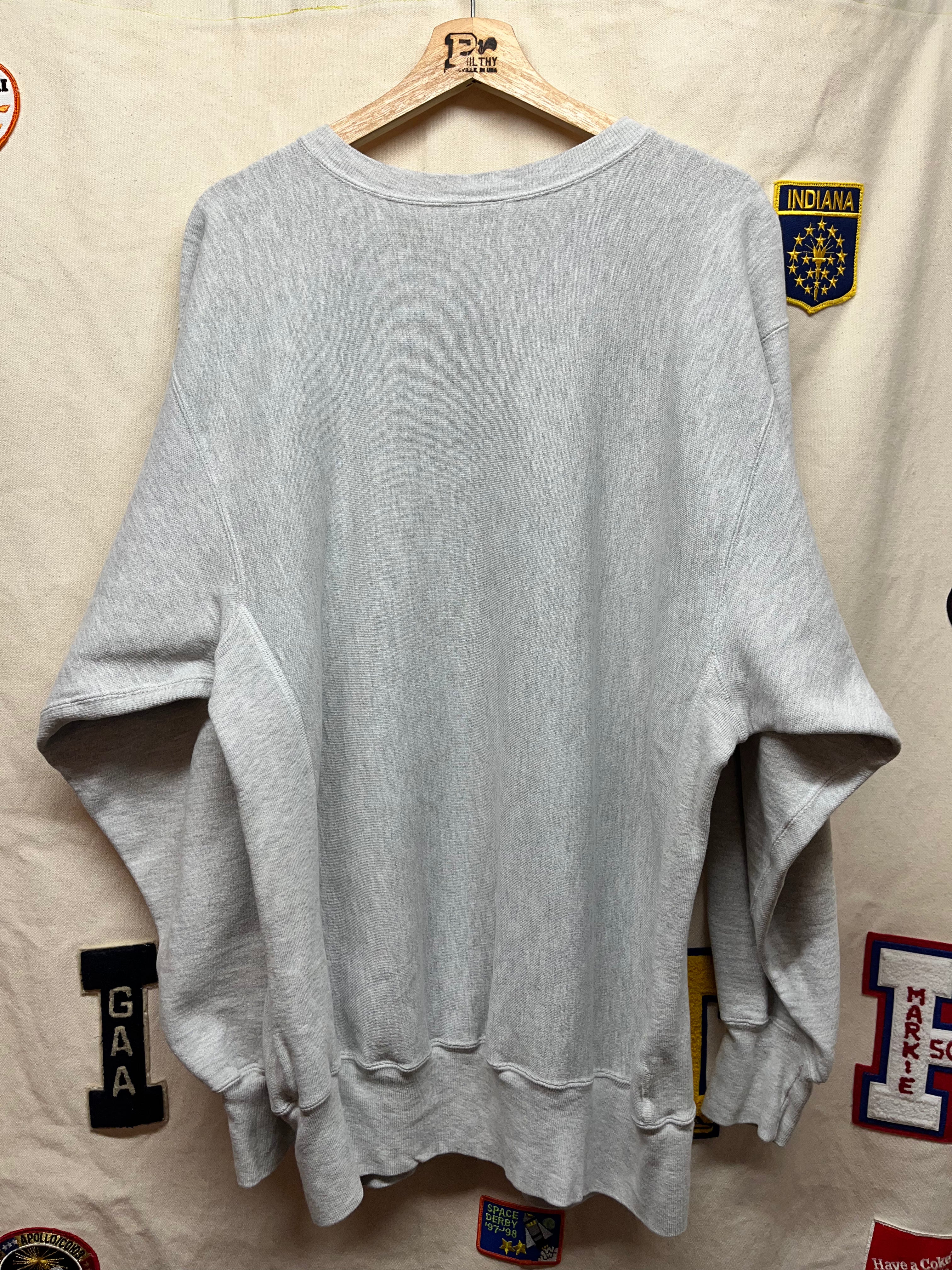 Vintage University of Evansville Aces Champion Reverse Weave Grey Sweatshirt: XXL