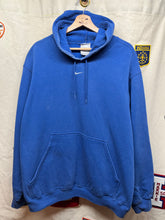 Load image into Gallery viewer, Vintage Nike Center Swoosh Blue Hoodie Sweatshirt: Large
