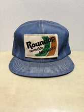 Load image into Gallery viewer, Vintage Denim Round Up Monsanto Farming Patch K-Products Snapback Hat
