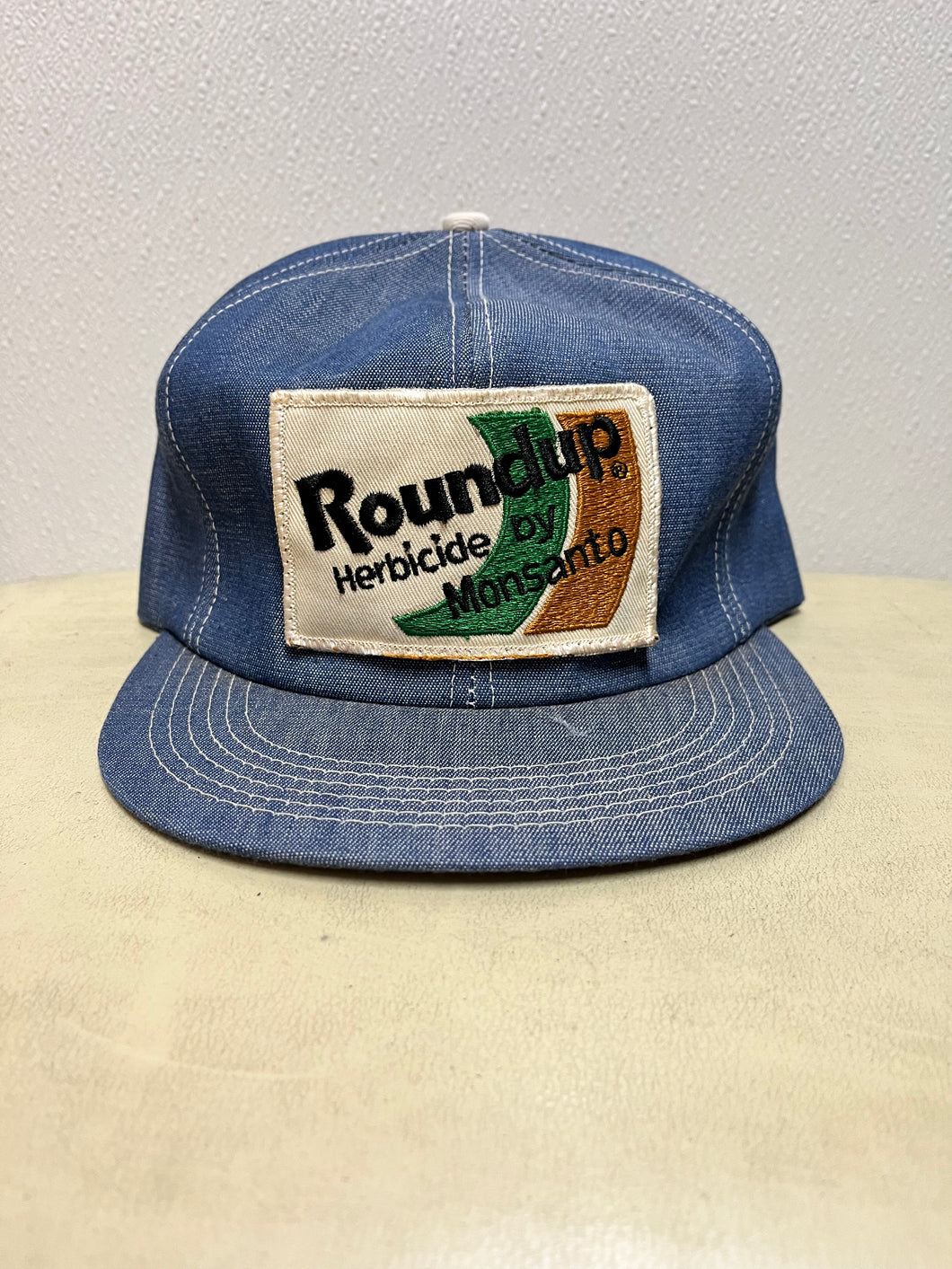 Vintage Denim Round Up Monsanto Farming Patch K-Products Snapback Hat