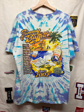 Load image into Gallery viewer, Vintage Jimmy Buffett Tour 2002 Cheeseburger in Paradise Tie-Dye T-Shirt: XL
