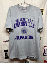 Load image into Gallery viewer, Vintage University of Evansville Aces UE Grey Japanese Crest Spirit Sportswear T-Shirt: XL
