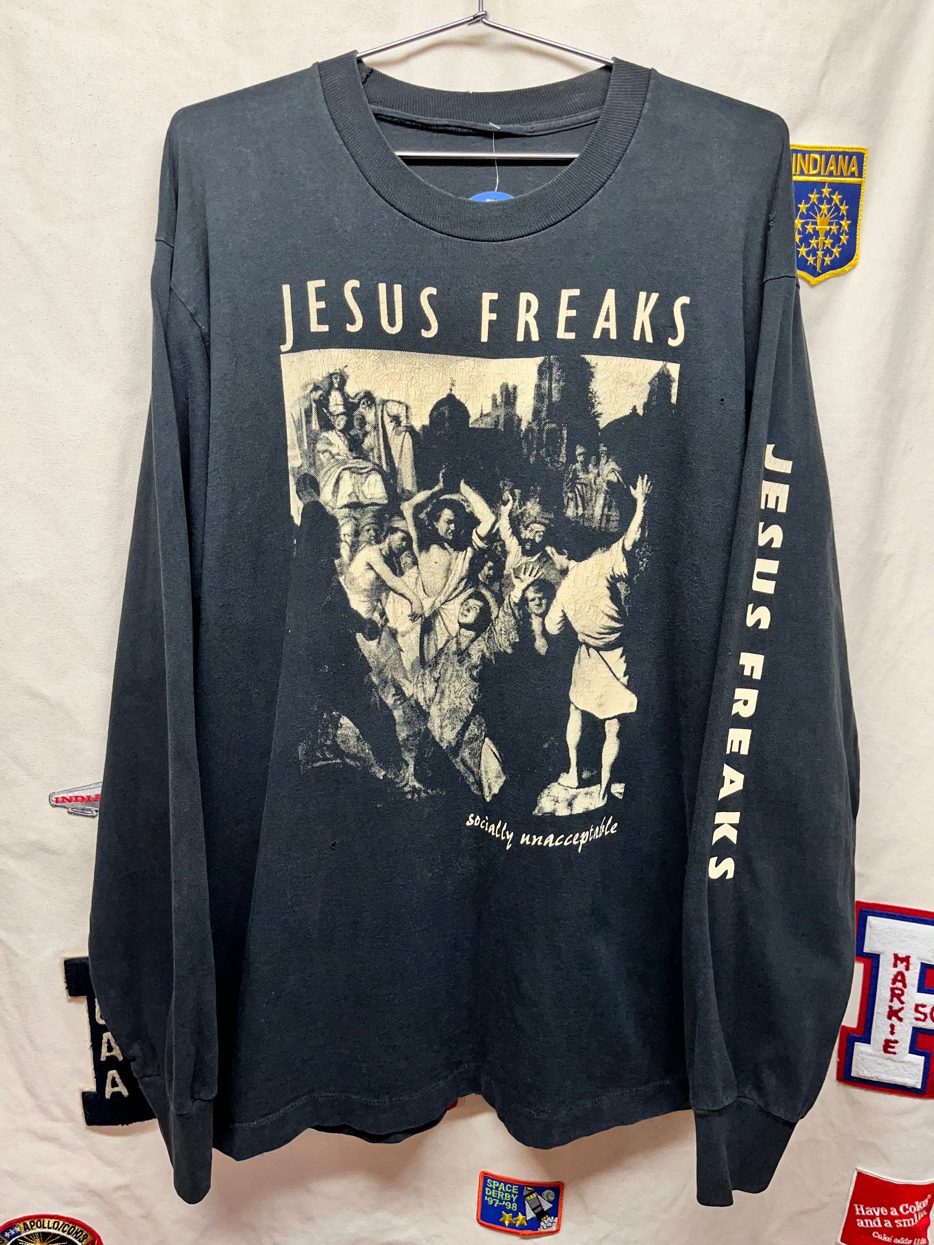 Vintage Jesus Freaks Christian Hardcore Longsleeve T-Shirt: XL