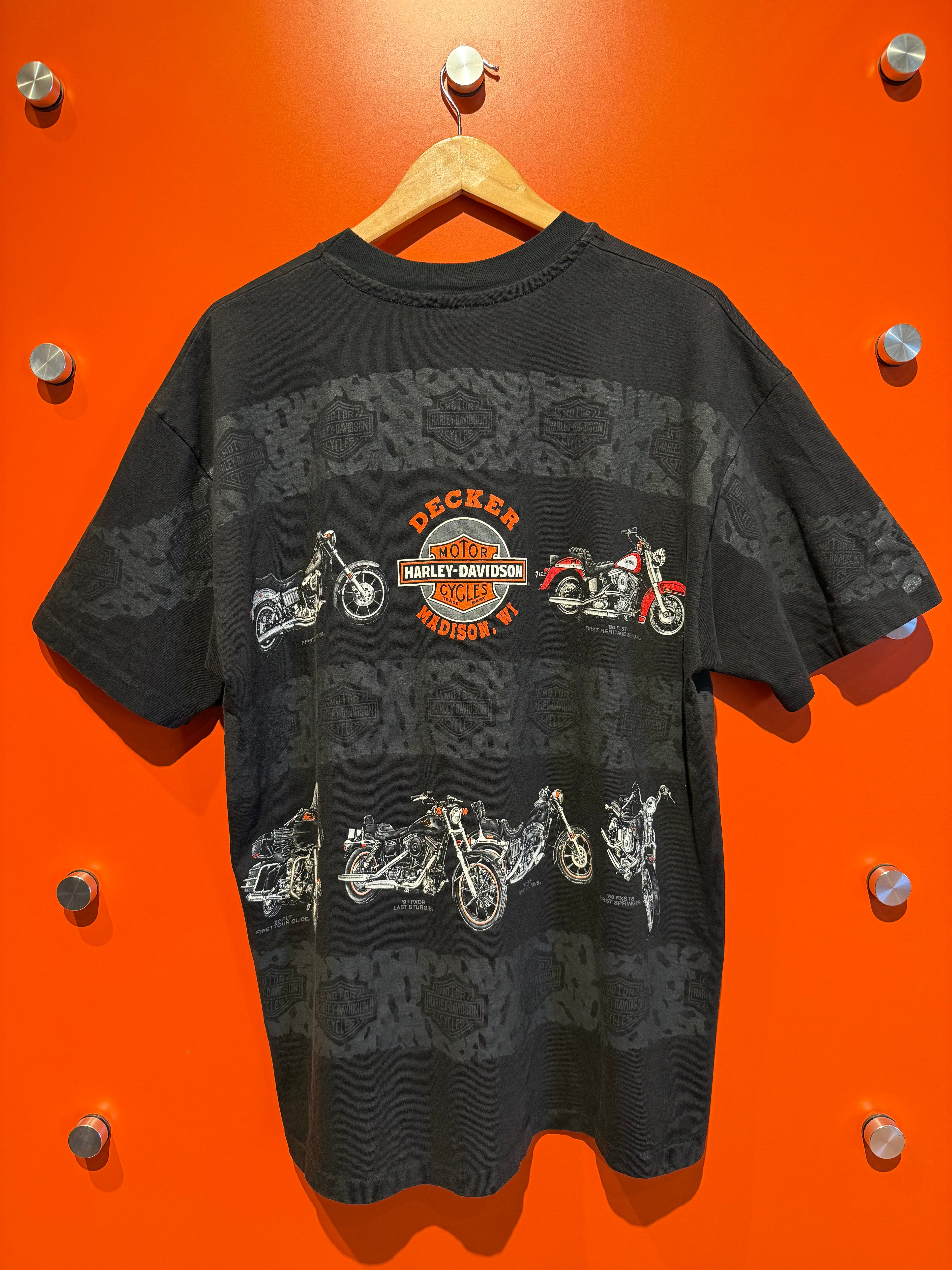 Vintage 90th Anniversary Harley-Davidson 1963-1993 Classics Series 3 Graphic T-Shirt: XL